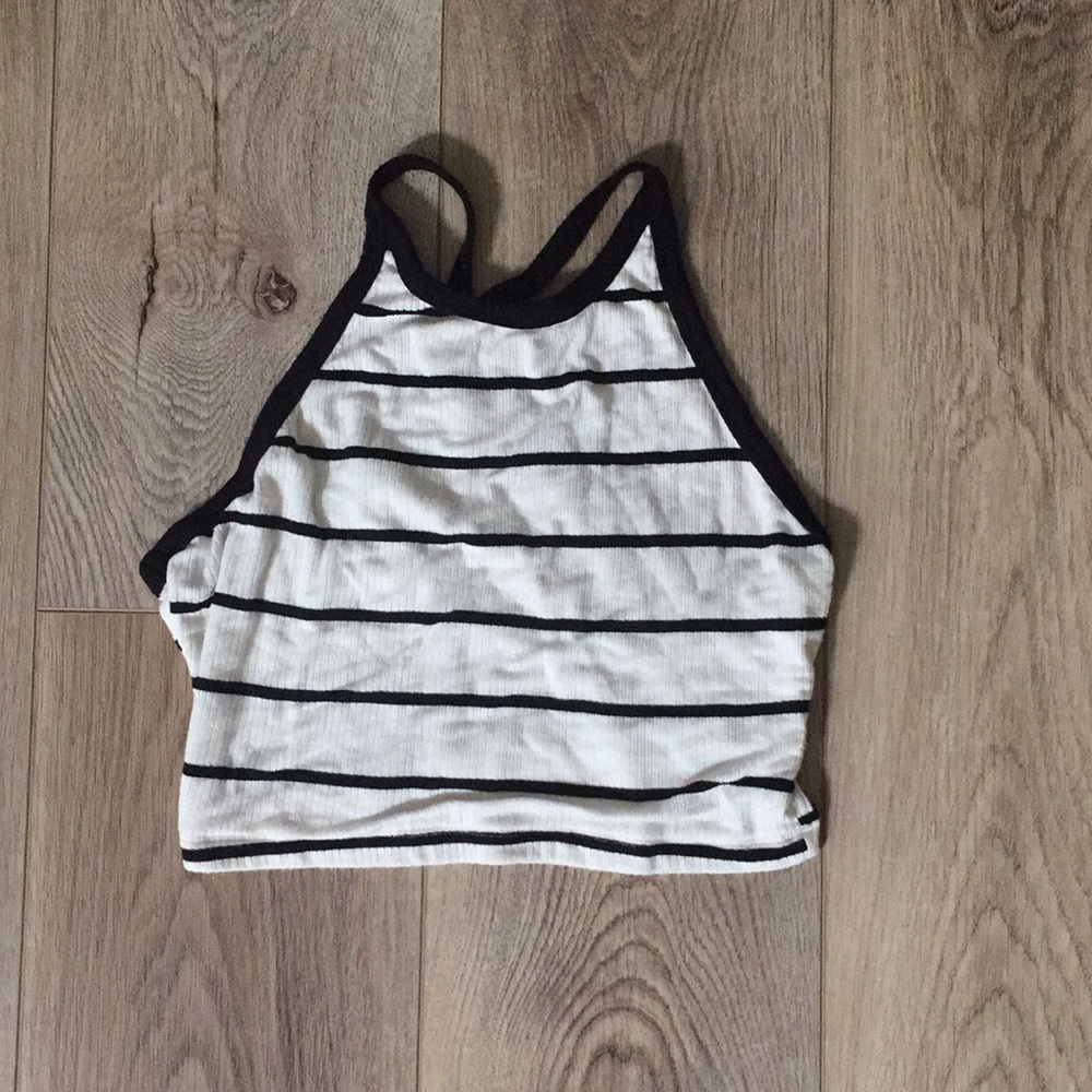 striped pacsun crop top